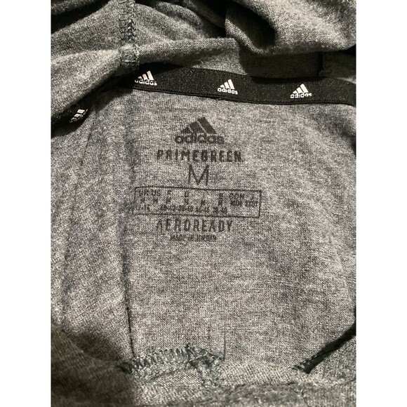 Adidas Womens Gray Primegreen Logo Long Sleeve Hoodie Sweatshirt M - Picture 5 of 5